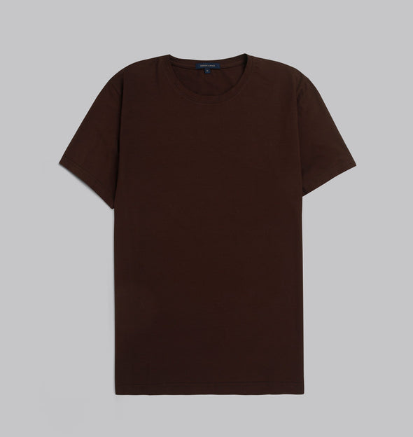 Premium Round-Neck Tshirt  - BROWN - DOCKLAND