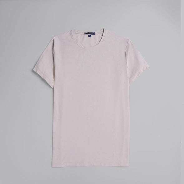 PLAIN T-SHIRT - BEIGE- Dockland