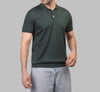 KNIT POLO SHIRT  - DARK OLIVE- Available in store - Dockland
