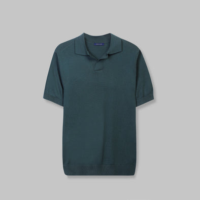 KNIT POLO SHIRT- DARK GREEN - Available in store - Dockland