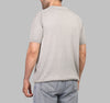 TEXTURED V-NECK POLO - GREY - Dockland