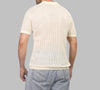TEXTURE KNITTED POLO - OFF WHITE - Dockland