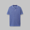 TEXTURE KNITTED POLO - STEEL - Dockland