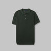 RIBBED KNIT POLO SHIRT- DARK GREEN- Available in store - Dockland