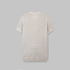 RIBBED KNIT POLO SHIRT- LIGHT BEIGE - Dockland