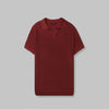 V-NECK RIBBED KNIT POLO  - BURGUNDY- Available in store - Dockland