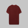 V-NECK RIBBED KNIT POLO  - BURGUNDY- Available in store - Dockland