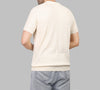 V-NECK RIBBED KNIT POLO  - OFF WHITE- Available in store - Dockland
