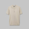KNIT POLO SHIRT WITH ZIP - BEIGE- Available in store - Dockland