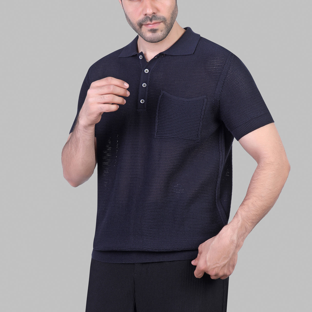 TEXTURED POLO SHIRT