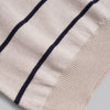 V-Neck Striped Knit Polo - BEIGE - Dockland