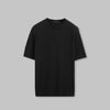 TEXTURED KNIT T-SHIRT - BLACK