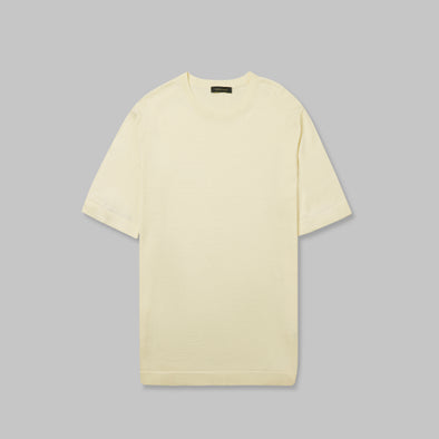 TEXTURED KNIT T-SHIRT -  OFF WHITE - Dockland