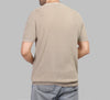 KNIT T-SHIRT - BEIGE