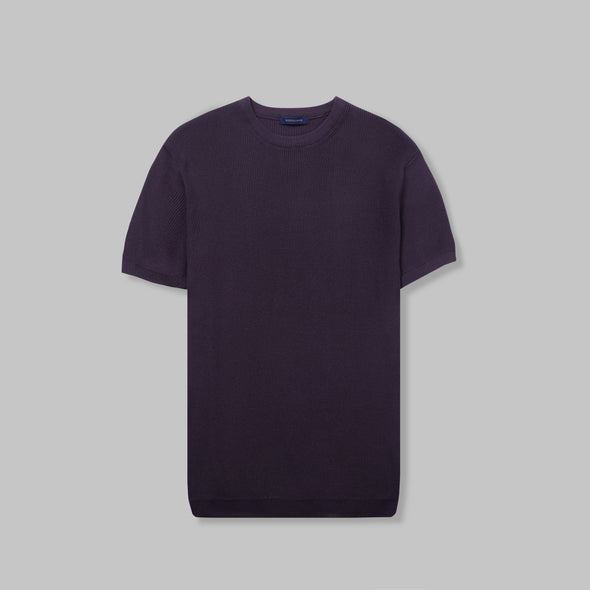 KNIT T-SHIRT - BURGUNDY- Available in store - Dockland