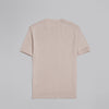 Ribbed Knit Round Neck T-shirt - BEIGE - Dockland