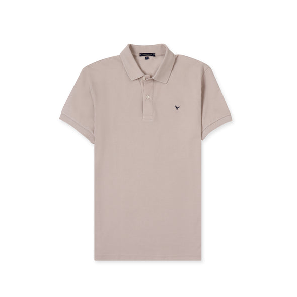 CLASSIC FIT PIQUE POLO SHIRT - BEIGE - Available in store - Dockland