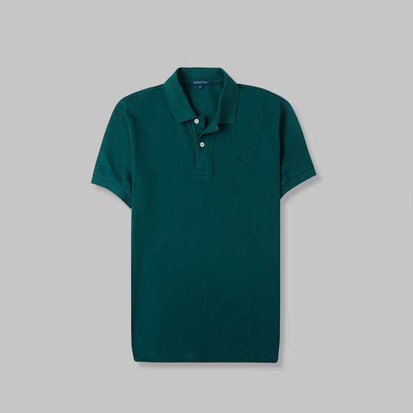 CLASSIC FIT PIQUE POLO SHIRT - DARK OLIVE- Available in store