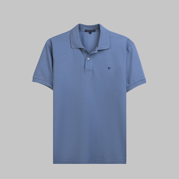 CLASSIC FIT PIQUE POLO SHIRT - INDIGO - Dockland