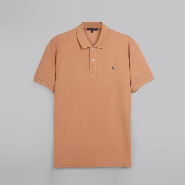 CLASSIC FIT PIQUE POLO SHIRT - LIGHT ORANGE - Dockland
