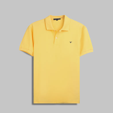 CLASSIC FIT PIQUE POLO SHIRT - LIGHT YELLOW
