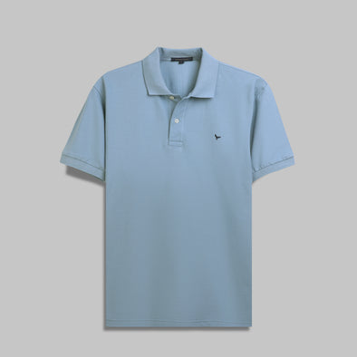 CLASSIC FIT PIQUE POLO SHIRT - SKY BLUE