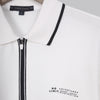 ZIPPED POLO SHIRT - OFF WHITE- Available in store - Dockland
