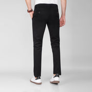 SLIM FIT CHINO TROUSERS  - BLACK - Dockland