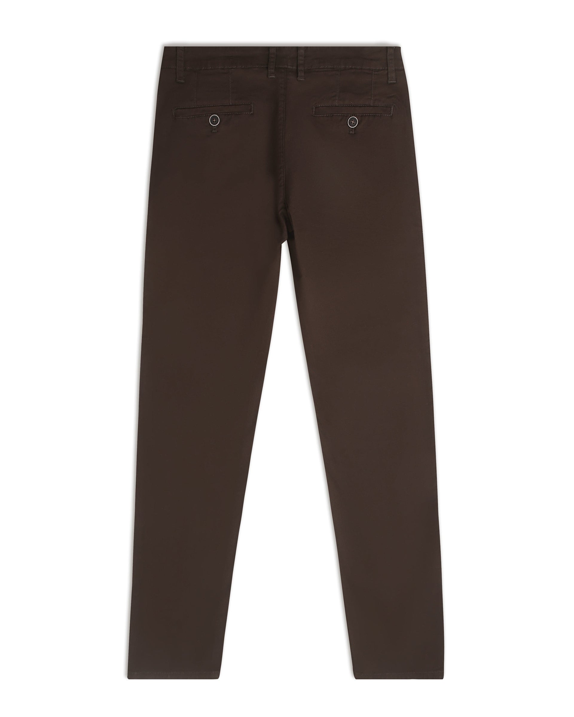 SLIM FIT CHINO TROUSERS  - BROWN - Dockland