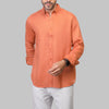 LONG SLEEVE LINEN SHIRT  - HAVANE - Dockland