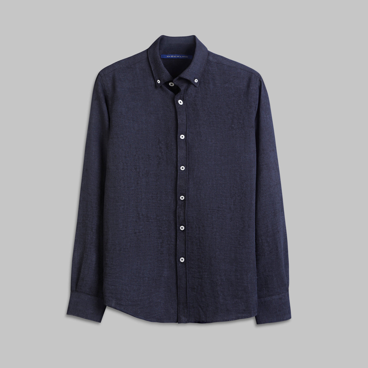LIGHTWEIGHT POLYESTER LONG-SLEEVE SHIRT - BLACK - Dockland