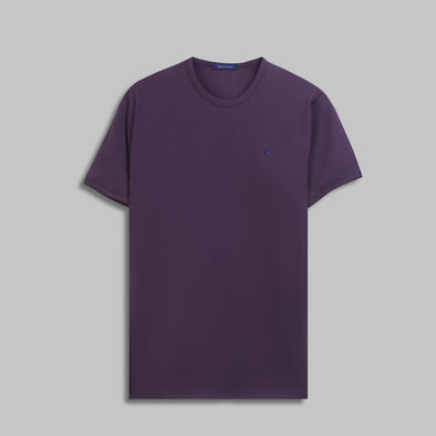 SHORT SLEEVE SLIM T-SHIRT - BURGUNDY - Dockland