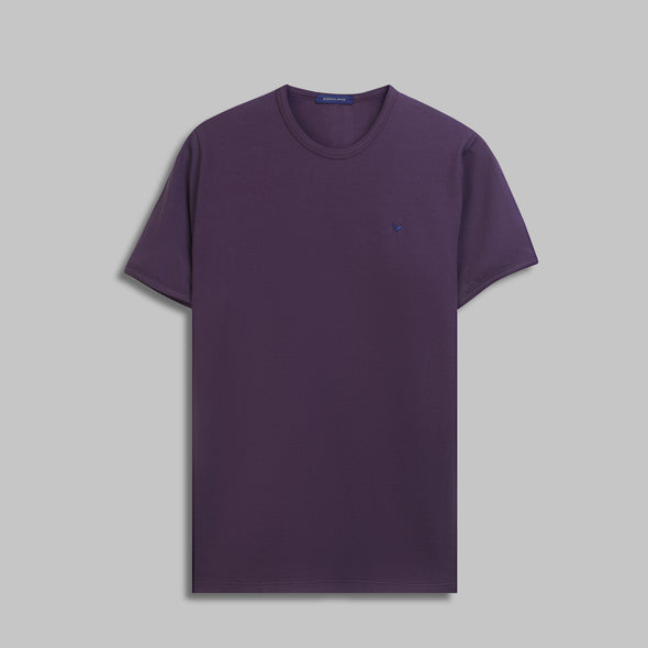 SHORT SLEEVE SLIM T-SHIRT - BURGUNDY - Dockland