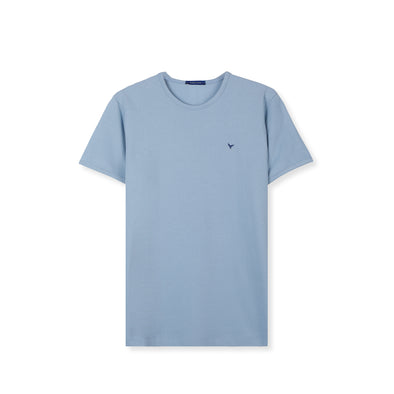 SHORT SLEEVE SLIM T-SHIRT - INDIGO