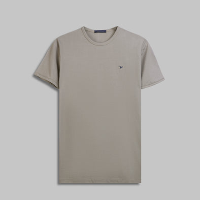 SHORT SLEEVE SLIM T-SHIRT - KHAKI - Dockland