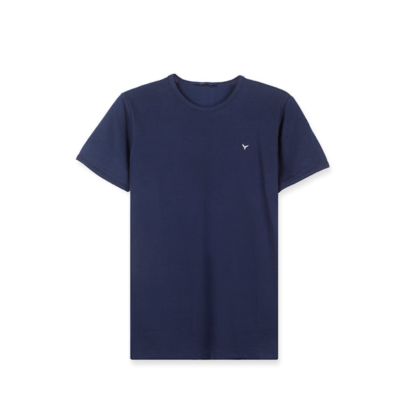 SHORT SLEEVE SLIM T-SHIRT - NAVY- Available in store - Dockland
