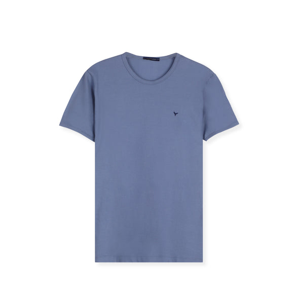 SHORT SLEEVE SLIM T-SHIRT - SKY BLUE- Available in store - Dockland