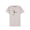 Short-Sleeved Patterned T-Shirt -LIGHT BEIGE