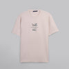 Short-Sleeved Patterned T-Shirt - LIGHT BEIGE- Available in store
