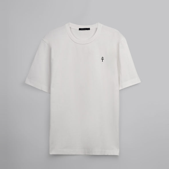 Short-Sleeved Patterned T-Shirt - OFF WHITE- Available in store - Dockland