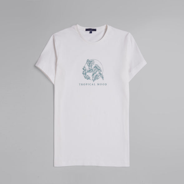 Short-Sleeved Patterned T-Shirt - OFF WHITE - Dockland