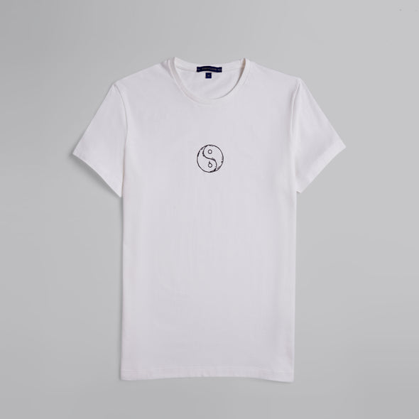 Short-Sleeved Patterned T-Shirt - OFF WHITE - Dockland