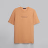 Rubber-Printed Round Neck T-Shirt - LIGHT ORANGE- Dockland