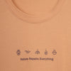 Rubber-Printed Round Neck T-Shirt - LIGHT ORANGE - Dockland