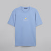 EMBROIDERED ROUND NECK T-SHIRT - LIGHT BLUE - Dockland