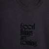 Rubber-Printed Round Neck T-Shirt -BLACK- Available in store - Dockland