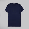 Rubber-Printed Round Neck T-Shirt -NAVY