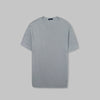 Ribbed Knit Round Neck T-shirt - STEEL-Dockland