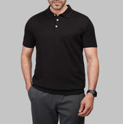 Men's premium knit polo shirt black Summer 2026 by Dockland Egypt - 
تسوق تيشرت بولو رجالي تريكو اسود صيفي من دوكلاند مصر لصيف 2026