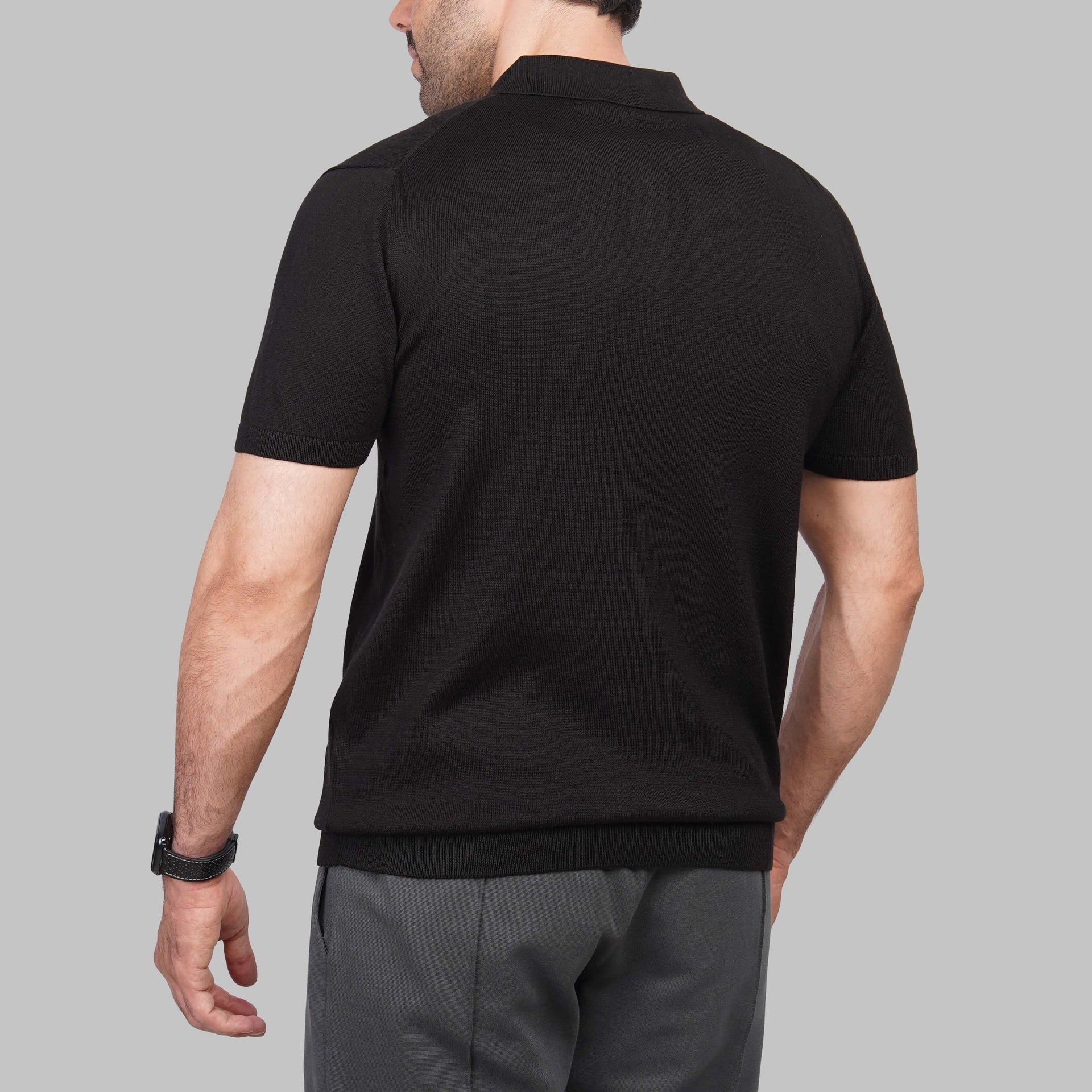 Men's premium knit polo shirt black Summer 2026 by Dockland Egypt - 
تسوق تيشرت بولو رجالي تريكو اسود صيفي بنص كم من دوكلاند مصر لصيف 2026